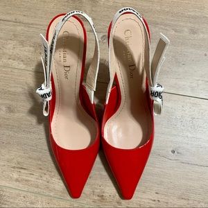 Dior slingback heels - red patent